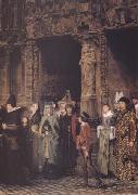 Leaving Church in the Fifteenth Century (mk23), Alma-Tadema, Sir Lawrence